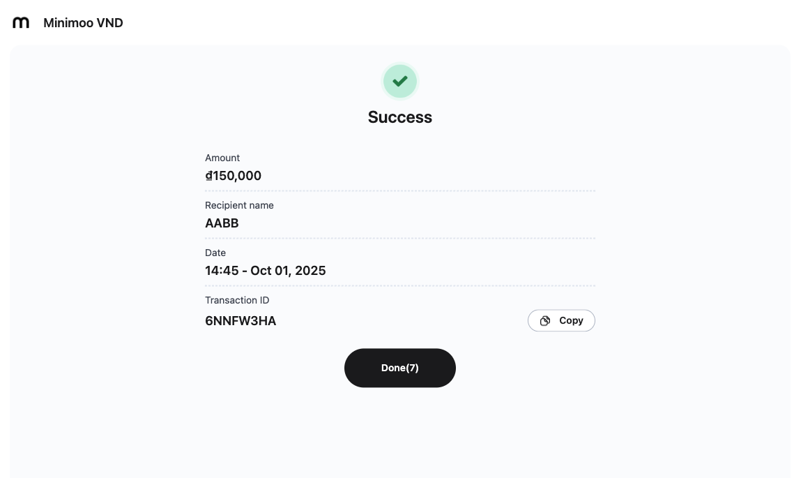 Popup Success