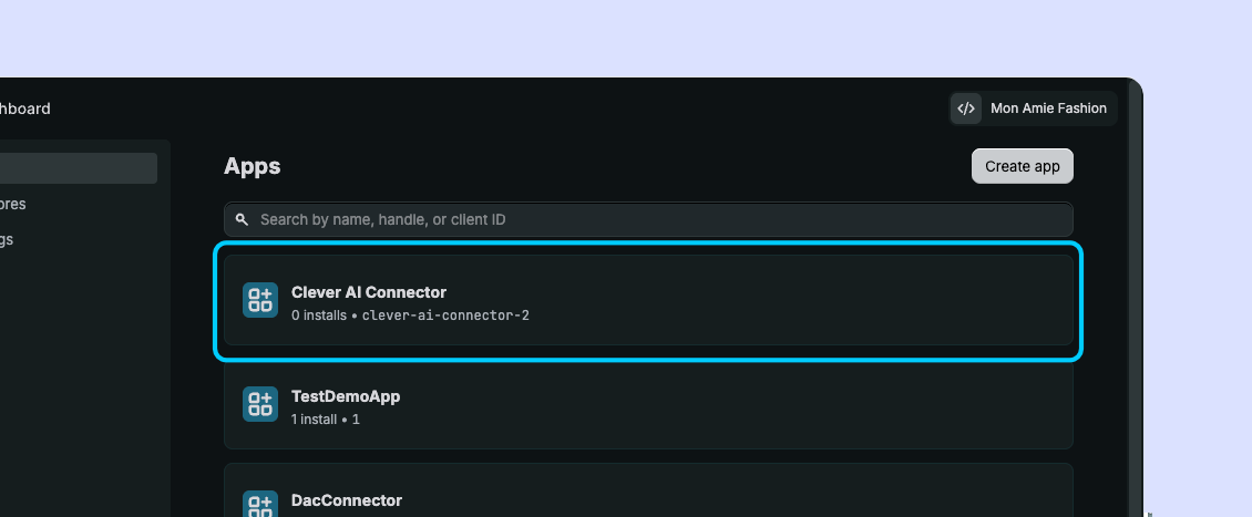 App selection for installation